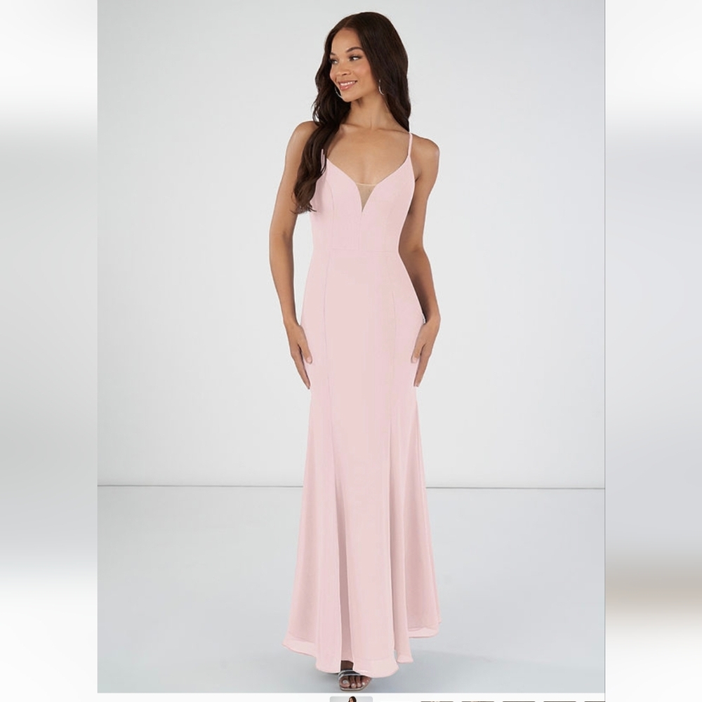 NWT Azazie Ezra Dress. Blushing Pink. Please read entire listing.